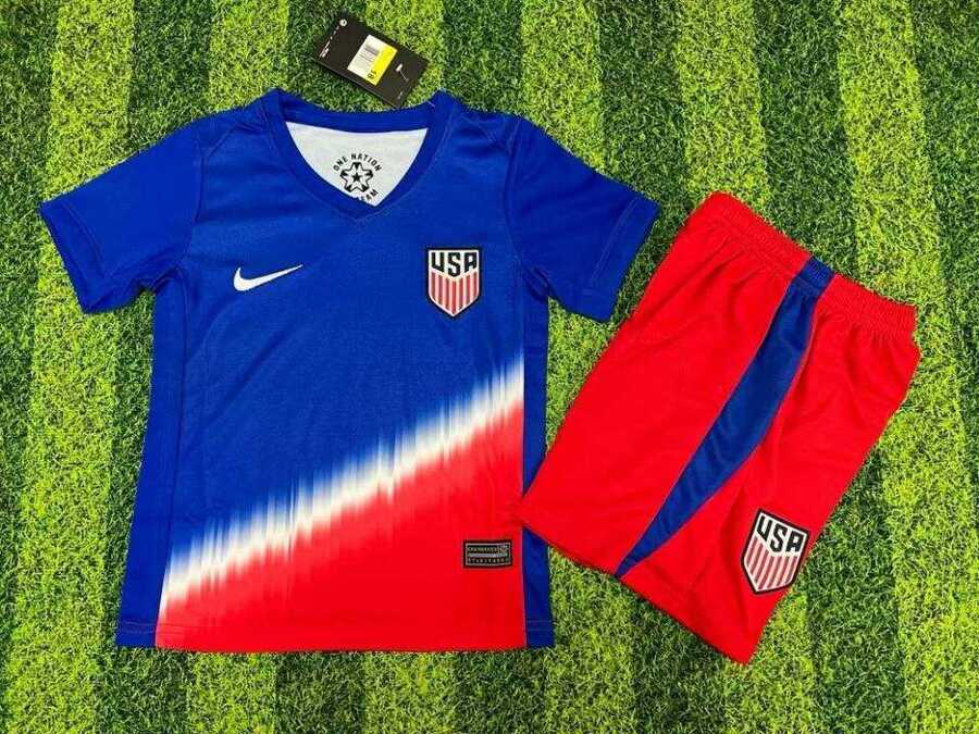 Womens American Team Custom 2024-25 Royal Away Soccer Jersey Suit->->Custom Jersey